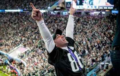 Eagles fan at superbowl